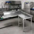 Thumbnail image #2 for Spec-Master Clean Island Dish Table, Right-Hand, 48 Inch, 14-Gauge Type 304 Stainless Steel