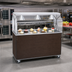 Thumbnail image #2 for Vollrath 2-Series Affordable Portable 60-Inch Cafeteria Utility Station with Breath Guard and Walnut Woodgrain Base