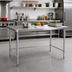 Thumbnail image #2 for Klinger's Trading 72 Inch x 18 Inch Stainless Steel Open Base Work Table