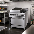 Thumbnail image #2 for Jade Range (Middleby) Titan JTRH-24B-12WT36C 36-Inch Gas Range with 24-Inch Charbroiler, 12-Inch Work Top and Convection Oven