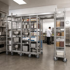 Thumbnail image #2 for Metro TOP-TRACK TTS20NA 20-Foot Overhead Mobile Shelving Track Set with Track Sections and Hardware