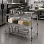 Thumbnail image #2 for Eagle Group QuadTruss QA1842S Quad-Adjust Wire Shelf, 42 x 18 Inches, Stainless Steel, 800 lb Capacity Case of 4