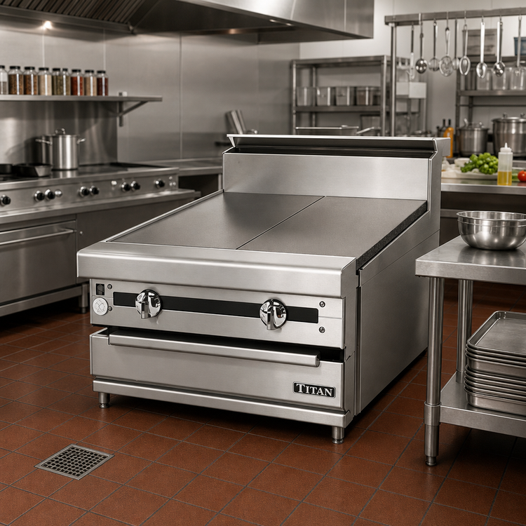 Product image #2 for Titan JMRH-2HT Heavy Duty 36" Modular Gas Range with Two 18" Hot Tops