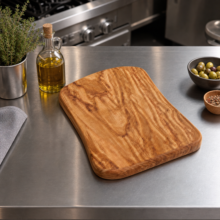 Product image #2 for Olive Wood Rectangular Serving Board, 10 x 7 x 3/4 Inch