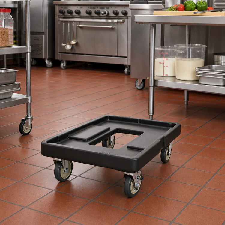 Product image #3 for Cambro Camdolly® Open Frame Food Carrier Dolly, 300 lb Capacity, 5-Inch Casters, Black