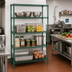 Thumbnail image #2 for Quantum Stationary Wire Shelving Starter Kit with 4 Shelves, 48