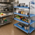 Thumbnail image #2 for QuadPlus 72-Inch x 18-Inch Louvered Blue Polymer Shelf Mat with QuadTruss Wire Frame