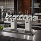 Thumbnail image #2 for Perlick Corporation 4006-8B 8-Faucet Bridge Tee Draft Beer Tower, Countertop, Glycol-Cooled, Stainless Steel