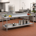 Thumbnail image #2 for Eagle Group Spec-Master 144-Inch x 36-Inch Stainless Steel Work Table with 4-1/2-Inch Backsplash and Undershelf