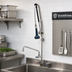 Thumbnail image #2 for EverSteel DuraPull Wall-Mount Workboard Pull-Down Pre-Rinse Unit with Add-On Faucet, 8-Inch Centers, 12-Inch Swing Nozzle