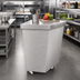 Thumbnail image #2 for Thurmaduke 45° Corner Mobile Modular Utility Station with Stainless Steel Top and Enclosed Base