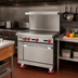 Thumbnail image #2 for American Range 36-Inch Gas Restaurant Range With 1-Inch Griddle, Cabinet Base, and Back Riser Shelf
