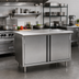 Thumbnail image #2 for Eagle Spec-Master 96-Inch Enclosed Work Table with Hinged Doors and Stainless Steel Flat Top
