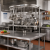 Thumbnail image #2 for Advance Tabco SWT-84 Table-Mounted Semi-Circular Stainless Steel Pot Rack with 18 Hooks & Utensil Rack