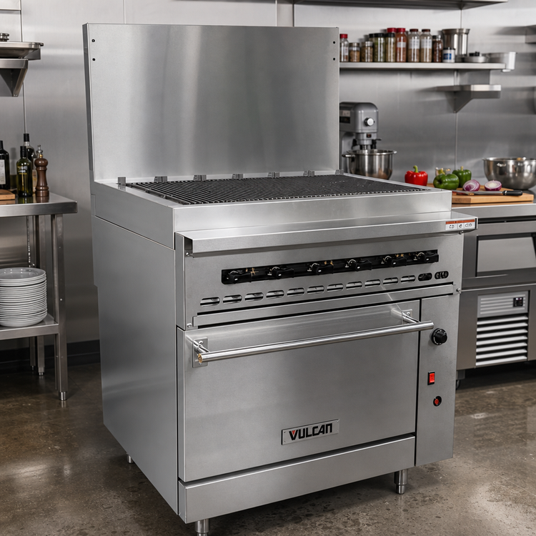 Product image #2 for Wolf Challenger XL 36-Inch LP Gas Restaurant Range with 36-Inch Charbroiler and Convection Oven