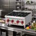 Thumbnail image #2 for Omcan USA 4-Burner Natural Gas Countertop Hot Plate with 24 x 24 in. Cooking Area