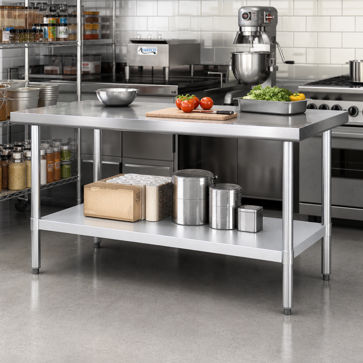 Product image #2 for New Age Aluminum Undershelf for 72-Inch W x 24-Inch D Commercial Work Tables, Knock Down