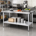 Thumbnail image #2 for New Age Aluminum Undershelf for 72-Inch W x 24-Inch D Commercial Work Tables, Knock Down