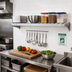Thumbnail image #3 for New Age Adjust-A-Shelf T-Bar Series Wall-Mounted Aluminum Shelf, 60-Inch x 18-Inch, 1500 lb. Capacity