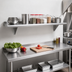 Thumbnail image #2 for Advance Tabco 108-Inch x 15-Inch Wall-Mounted 18-Gauge 430 Stainless Steel Wall Shelf