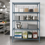 Thumbnail image #2 for Quantum WR74-3672GY-5 Wire Shelving Starter Unit, 72W x 36D x 74H, 5 Shelves, Gray Epoxy Finish