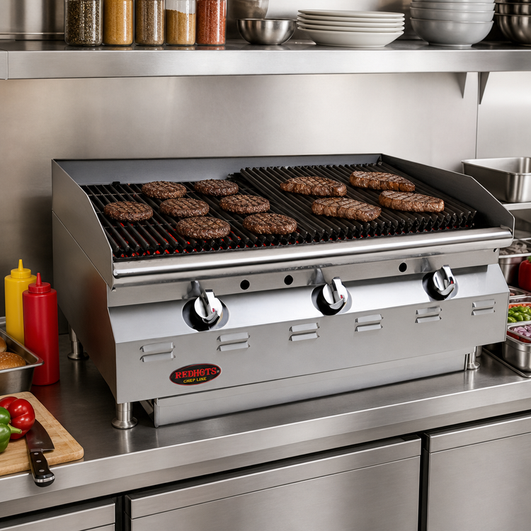 Product image #2 for RedHots Chef Line 48" Countertop Gas Radiant Charbroiler