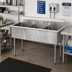 Thumbnail image #2 for Sapphire Manufacturing 3-Compartment Budget Sink, 57-Inch x 24-1/2-Inch, 18 Gauge Stainless Steel
