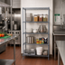 Thumbnail image #2 for Quantum Gray Epoxy Antimicrobial Wire Shelving Starter Kit, 36 x 14 x 63 Inches, 4-Shelf Stationary Unit