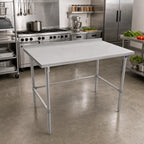 Thumbnail image #2 for John Boos Stallion ST6R1.5-3672SBK 72 x 36-Inch Stainless Steel Work Table with 16-Gauge 300 Series Top, 1-1/2-Inch Backsplash and Safety Edge