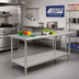 Thumbnail image #2 for Eagle Group Budget Series 72-Inch x 24-Inch 430 Stainless Steel Work Table with Adjustable Undershelf