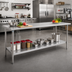 Thumbnail image #2 for Eagle Group Budget Series 72-Inch x 24-Inch 430 Stainless Steel Work Table with Adjustable Undershelf