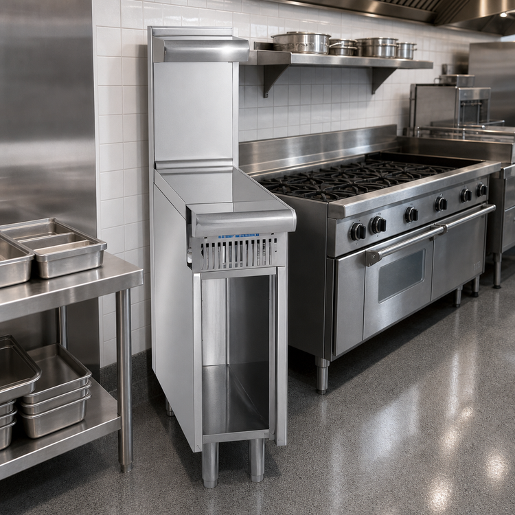 Product image #2 for Imperial Spec Series 12-Inch Heavy Duty Gas Spreader Cabinet with Open Cabinet Base and Bottom Shelf