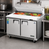 Thumbnail image #2 for Everest Refrigeration EPBNR2 Two-Section Sandwich Prep Table, 47-1/2 Inch, 13 Cu. Ft., Rear-Mounted Self-Contained R290 Refrigeration