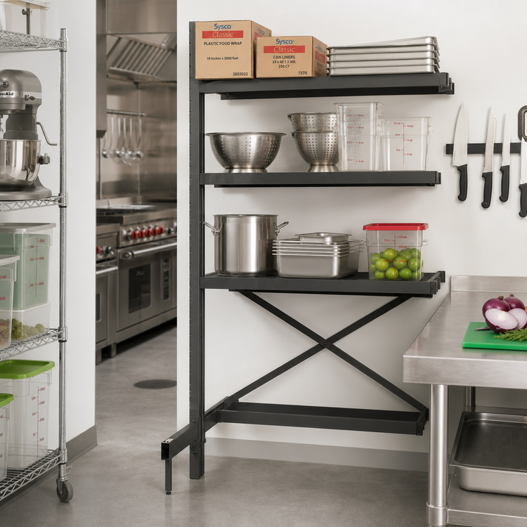 Product image #2 for Metro SmartLever 86" High Add-On Kit for 30" W x 18" D Cantilever Shelving
