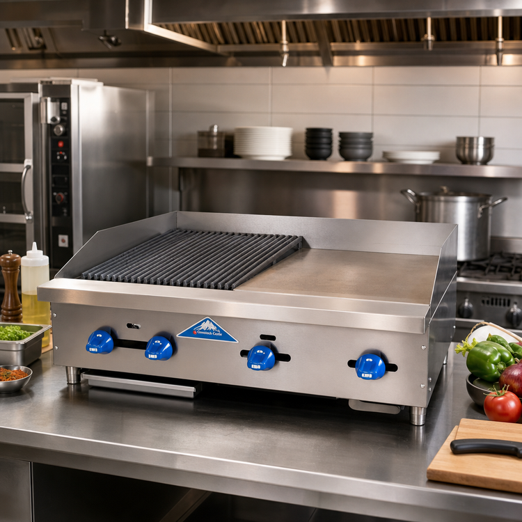 Product image #2 for Comstock-Castle 42-Inch Countertop Gas Char-Broiler/Griddle Combo