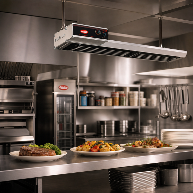 Product image #2 for Hatco Glo-Ray Infra-Black Dual Strip Heater, 30 Inch, Unlighted, 1320 Watt, 6-Inch Spacer