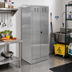Thumbnail image #3 for John Boos 25-Inch Wide Stainless Steel Janitor Cabinet with Mop Sink, Open Back, and Lockable Doors