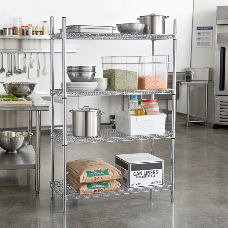 Product image #2 for Advance Tabco Special Value Series Heavy Duty Chrome Plated Wire Shelf, 48" W x 14" D