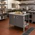 Thumbnail image #2 for John Boos Enclosed Work Table with Hinged Doors and Undershelf, 48 x 24 Inch, 14 Gauge 300-Series Stainless Steel Flat Top