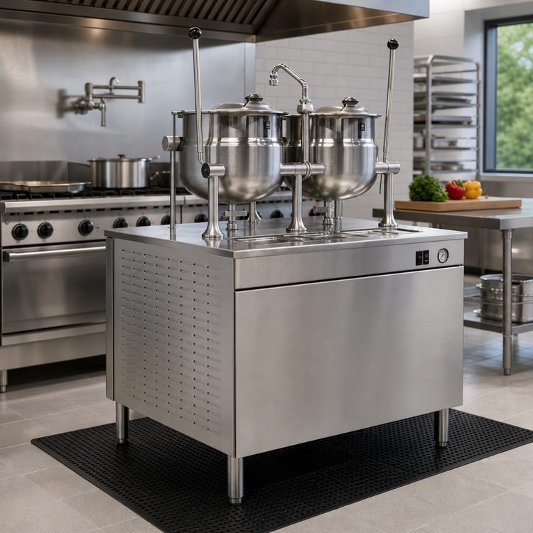 Product image #2 for Cleveland Range 36-Inch Direct Steam Modular Kettle Base with Two 6-Gallon Kettles
