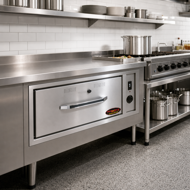 Product image #2 for RedHots Built-In Narrow Single-Drawer Warming Drawer for 1 Full-Size Pan, 120V