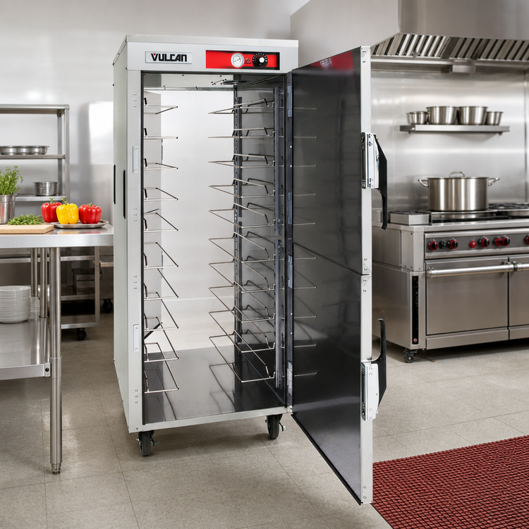 Product image #3 for Vulcan Pass-Thru Mobile Heated Holding and Transport Cabinet, 30 Full-Size Sheet Pan Capacity