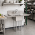 Thumbnail image #2 for Omcan USA 1-Compartment Commercial Pot Sink with Left and Right Drainboards, 18 x 18 x 11-Inch Bowl