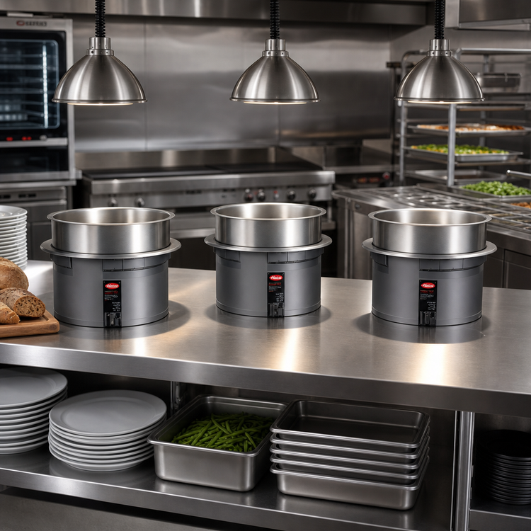 Product image #2 for Hatco Round Drop-In Heated Well, 11 Quart, Top-Mounted, Non-Insulated
