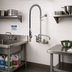 Thumbnail image #2 for T&S Brass EasyInstall Wall-Mount Pre-Rinse Unit with Add-On Faucet, 14-Inch Swing Nozzle, and 8-Inch Centers