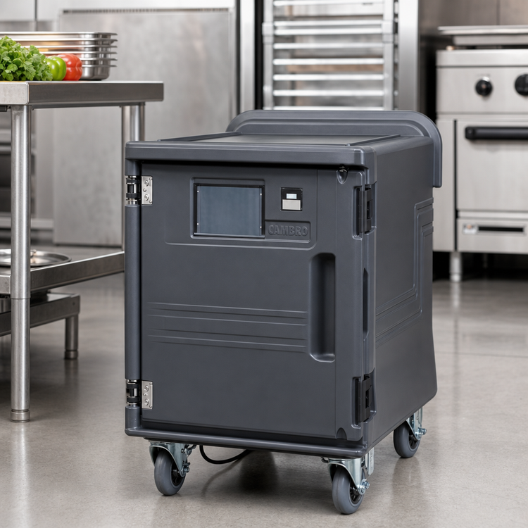 Product image #2 for Cambro Pro Cart Ultra Low-Profile Front-Loading Electric Insulated Hot Food Pan Carrier