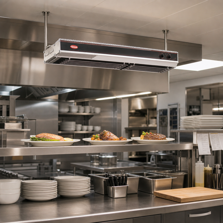 Product image #2 for Hatco Glo-Ray High Watt Dual Infra-Black Strip Heater, 36 Inch Wide, Unlighted, Aluminum, 6 Inch Spacer