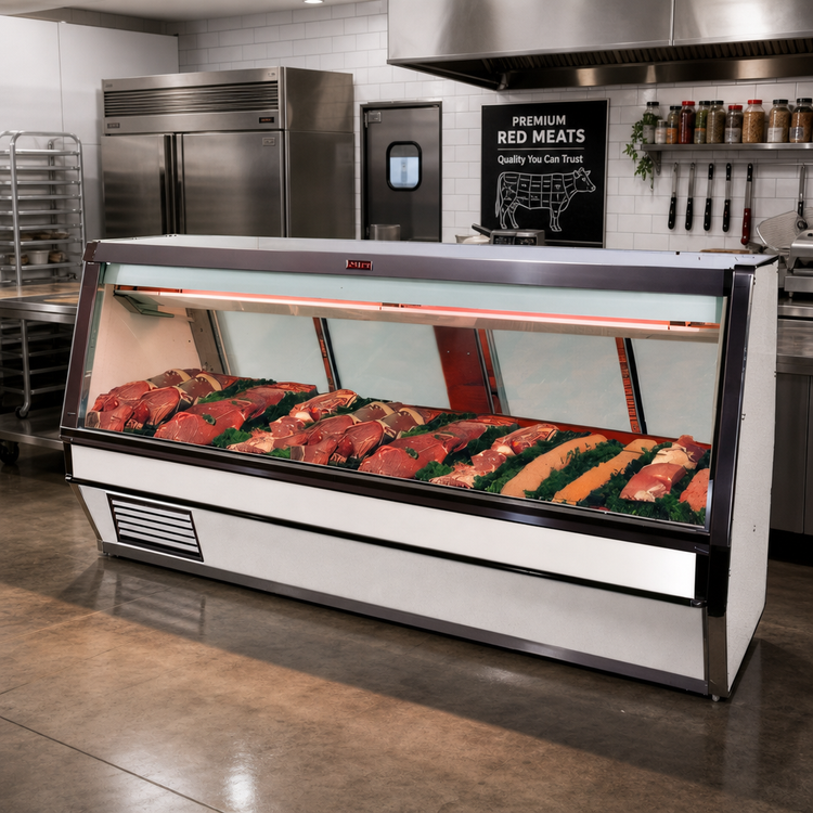 Product image #2 for Howard-McCray 40E Series 12-Foot Self-Contained Endless Red Meat Service Case with LED Lighting, White