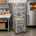 Thumbnail image #3 for Channel Manufacturing RB47A Counter-Height Aluminum End-Load Pizza Pan / Dough Box Rack, 7-Pan Capacity