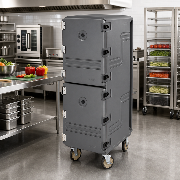 Product image #3 for Cambro Camcart Double-Cavity Insulated Pan Rack Cart for 18 x 26 Food Storage Boxes
